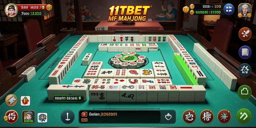 Tampilan gameplay seru 11TBET dengan papan Mahjong yang menarik.