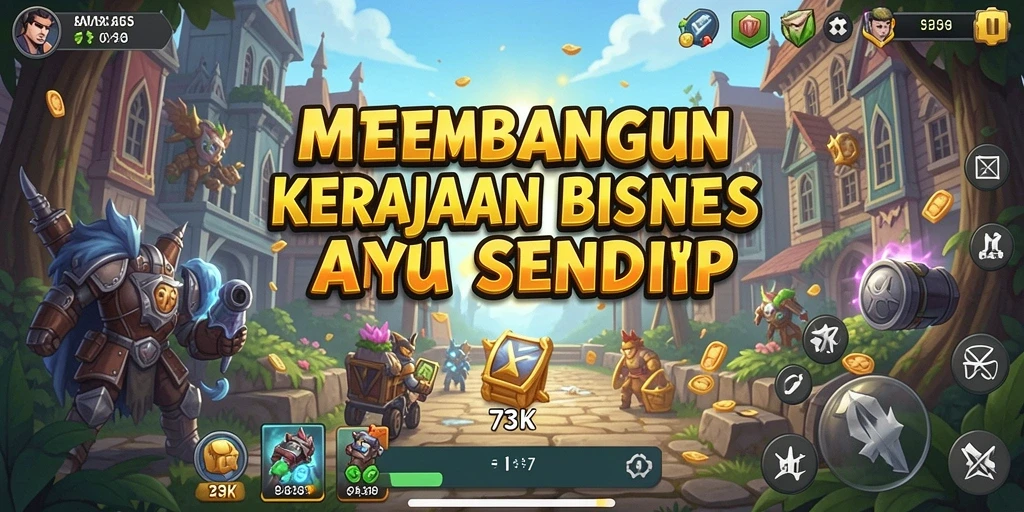 Tampilan gameplay menantang pada 73K yang penuh strategi.