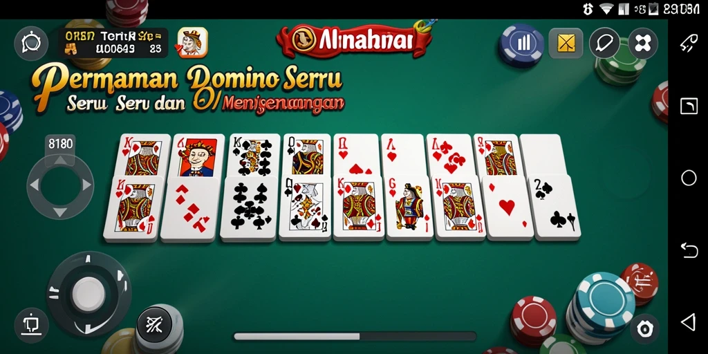 Screenshot gameplay Domino dengan antarmuka yang menarik.