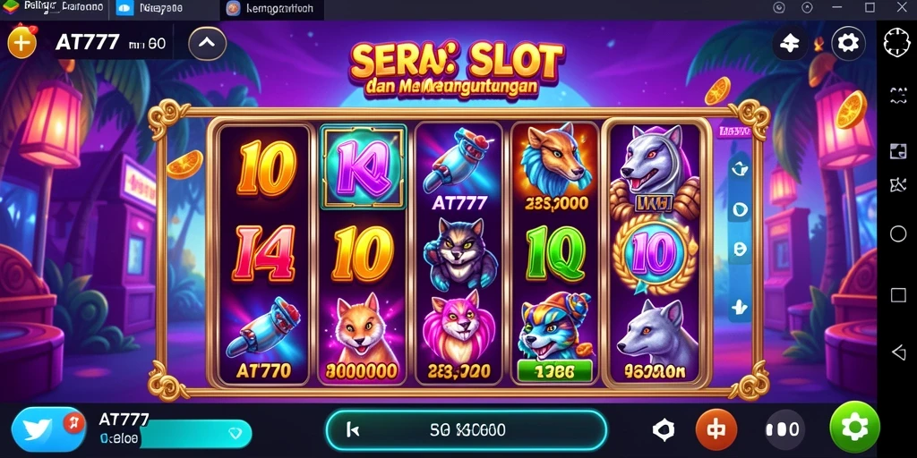 Visual menarik dari gameplay Slot AT777 yang mendebarkan.