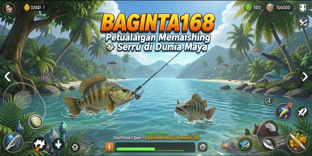 Tampilan gameplay yang menarik dari BAGINTA168 saat memancing ikan.