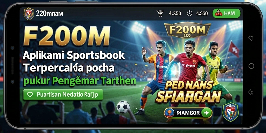 Tampilan gameplay F200M yang menarik dan interaktif untuk taruhan olahraga.