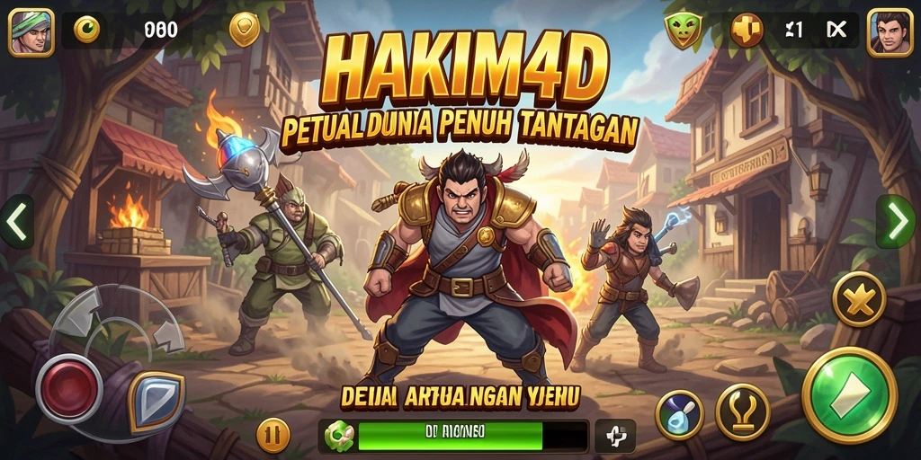 Screenshot menggambarkan momen seru dalam petualangan HAKIM4D.