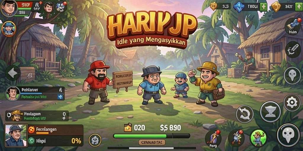 Tampilan gameplay HARAPJP yang menarik dan penuh warna.