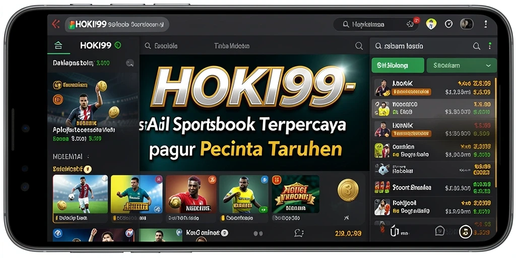 Tampilan utama HOKI99 dengan fitur taruhan dan permainan olahraga.