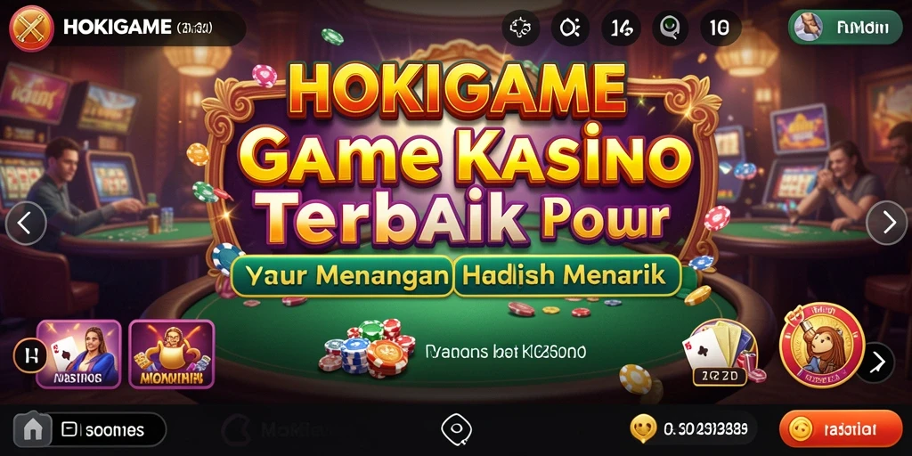 Screenshot gameplay HOKIGAME menunjukkan pengalaman bermain Kasino yang mengasyikkan.