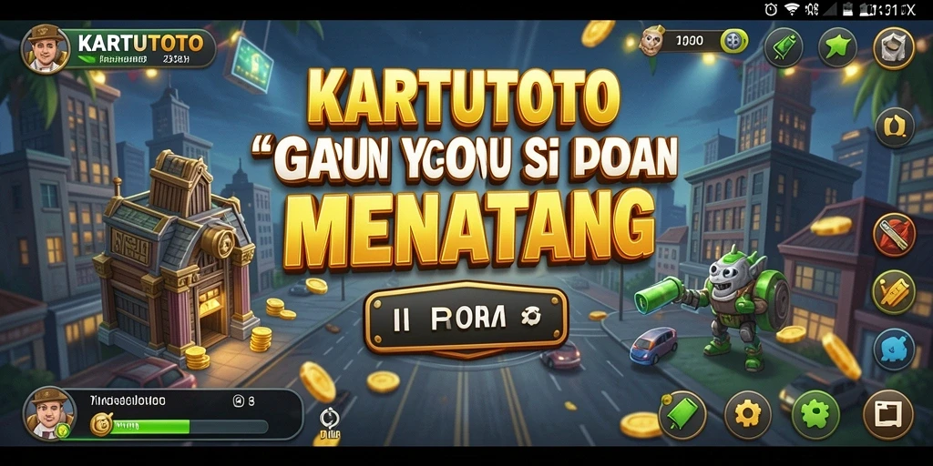 Screenshot gameplay KARTUTOTO menampilkan aksi manajerial yang seru.