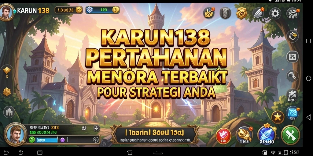 Tampilan gameplay menegangkan dalam KARUN138 Tower Defense.