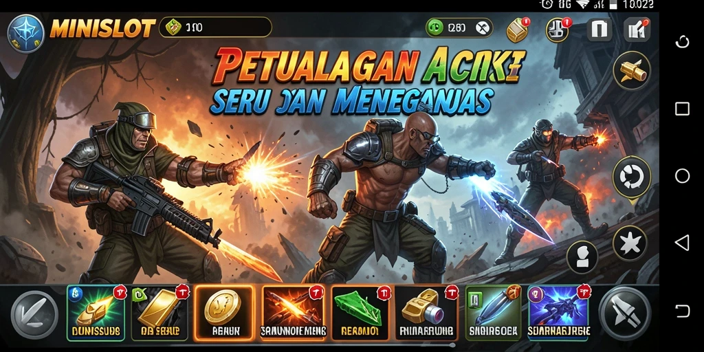 Gameplay mendebarkan dari MINISLOT menunjukkan aksi yang intens.