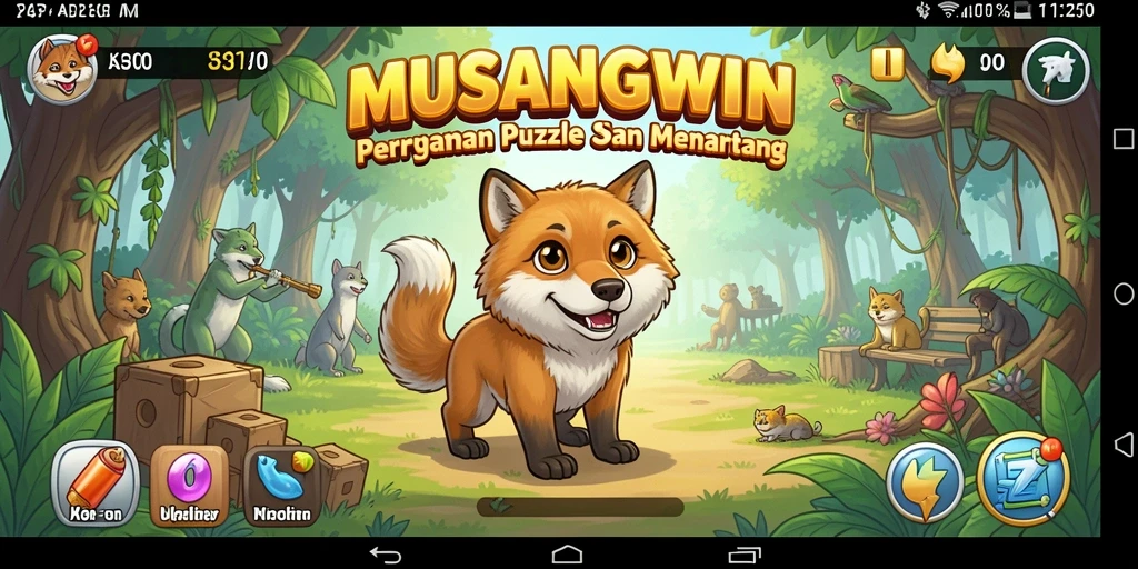 Tampilan gameplay MUSANGWIN yang menantang dan interaktif.