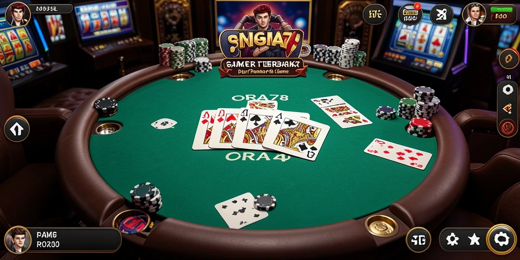 Tampilan gameplay Poker seru di ORA78 dengan grafis menarik.