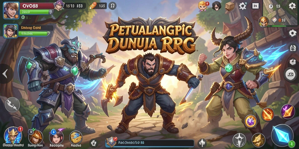 Tampilan gameplay OVO88 yang menarik dan penuh aksi RPG.