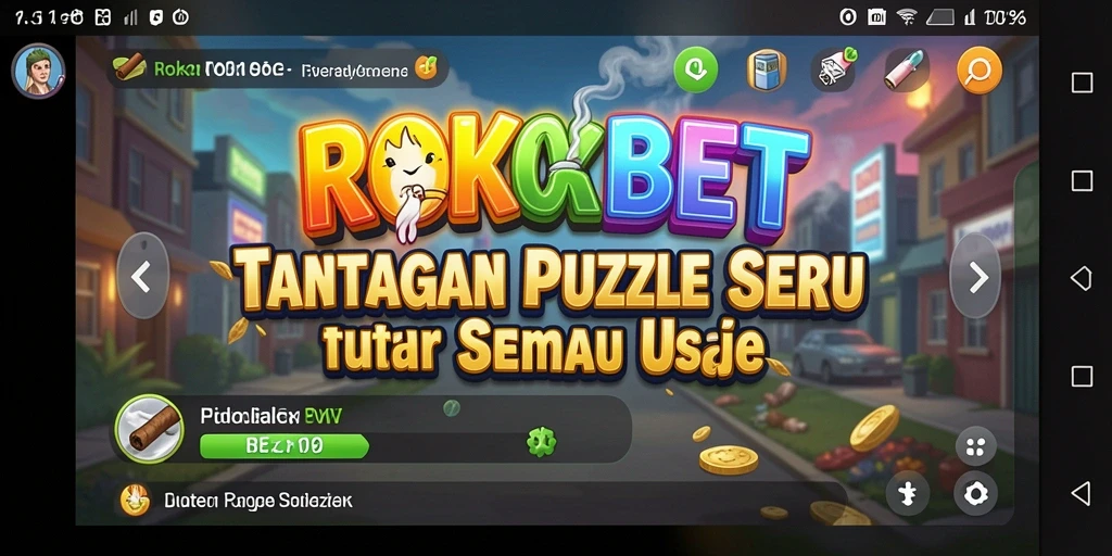 Tampilan gameplay ROKOKBET dengan berbagai tantangan puzzle.
