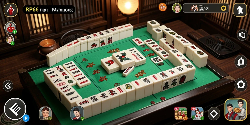 Screenshot RP66 menampilkan gameplay Mahjong yang menarik dan interaktif.