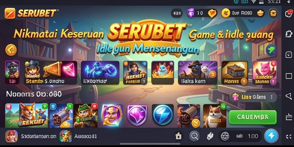 Screenshot gameplay SERUBET yang menampilkan karakter dan lingkungan menarik.