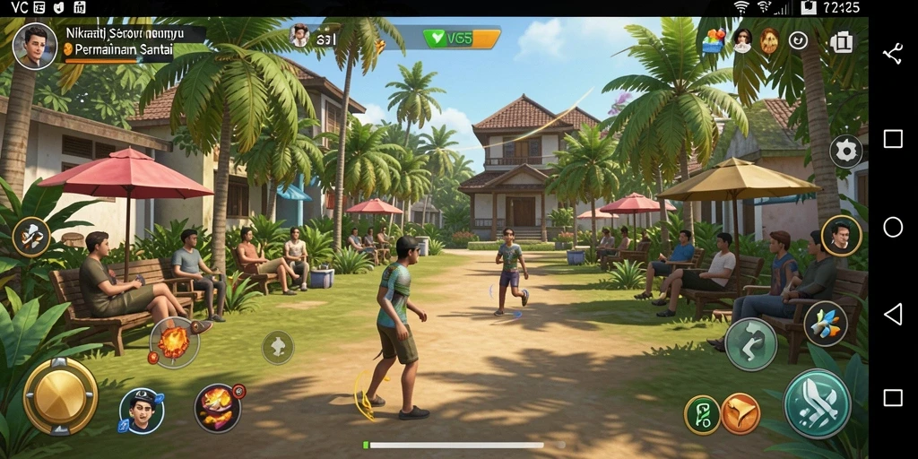 Tangkapan layar VC55 menampilkan gameplay santai yang menarik.
