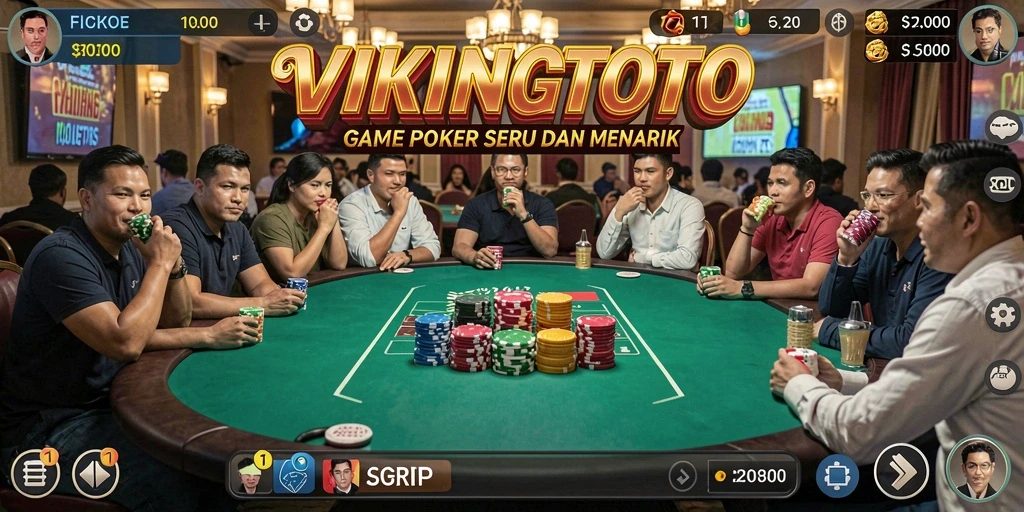 Screenshot gameplay VIKINGTOTO yang menampilkan aksi seru Poker.