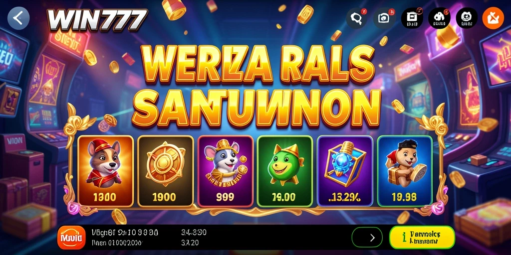 Tampilan gameplay menarik dari WIN777 dengan berbagai tema Slot.
